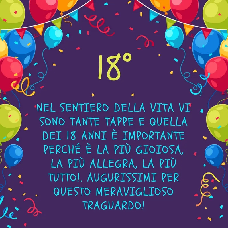 auguri 18 anni