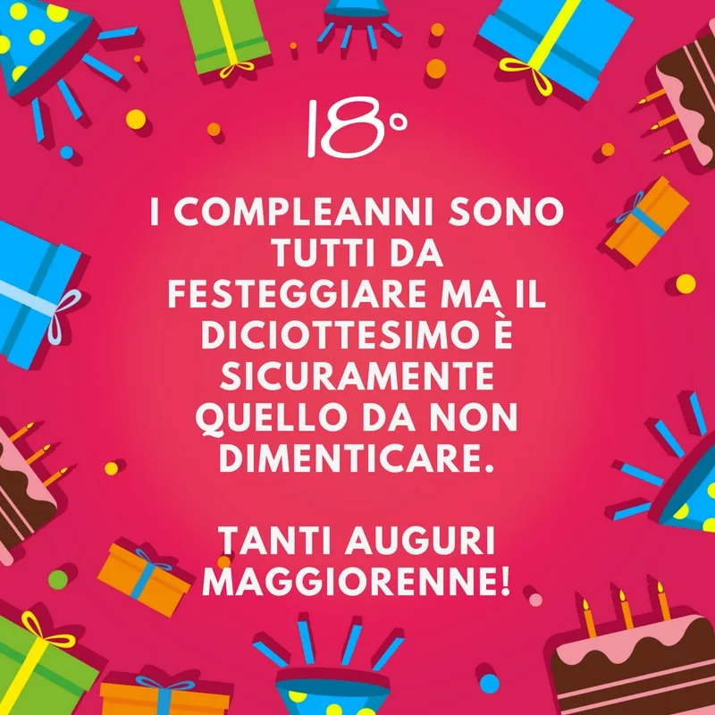 frasi per i 18 anni
