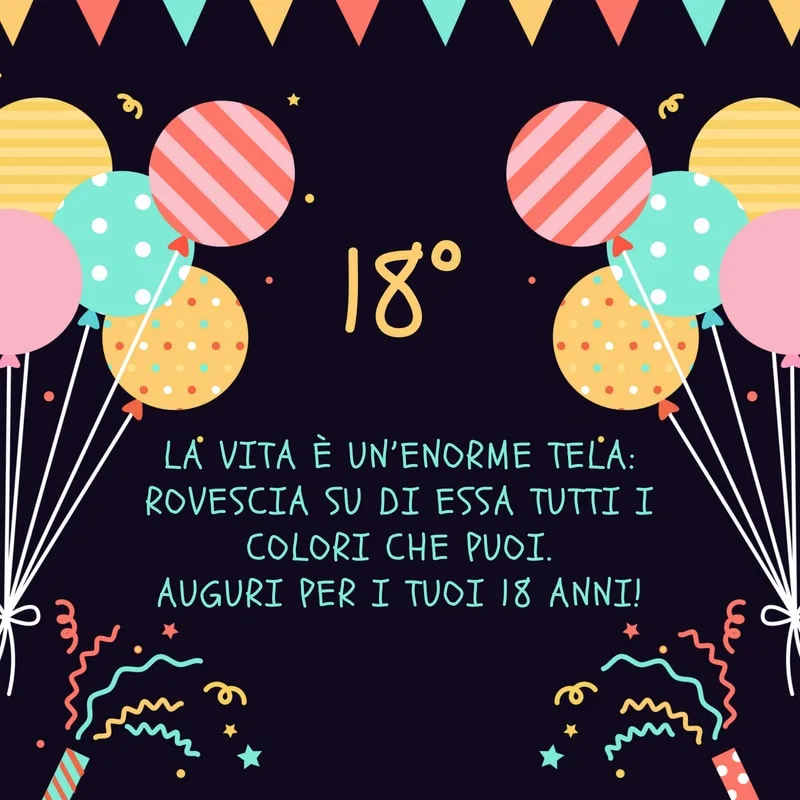 frasi auguri 18 anni
