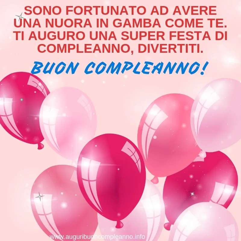 frasi auguri compleanno nuora