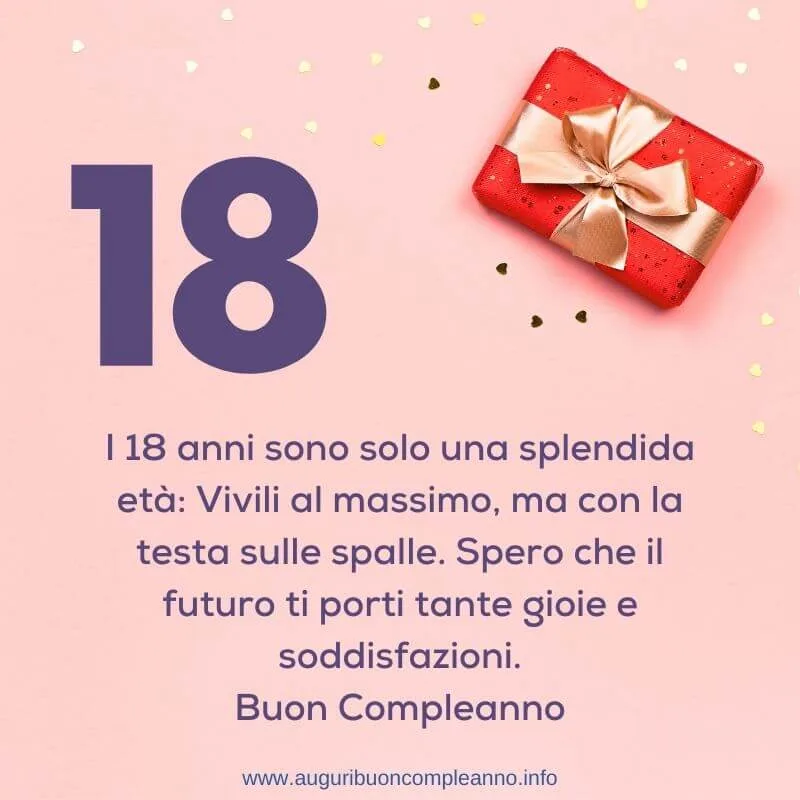 frasi 18 compleanno