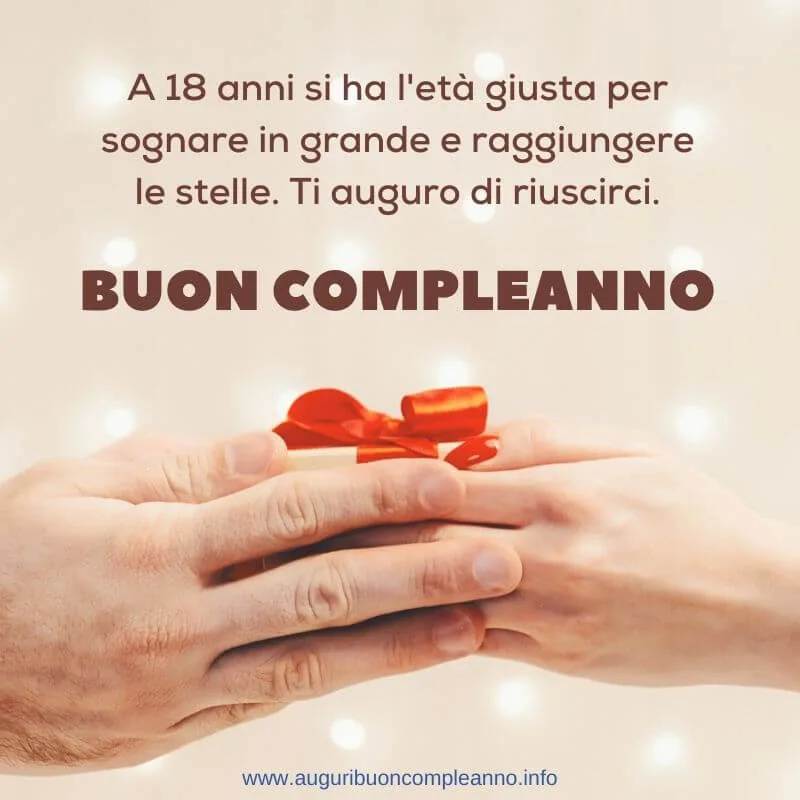 buon compleanno 18 anni